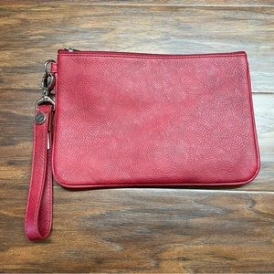 Thirty-one Large Red Pouch with Wristband | Crimson Wristlet | NWOT